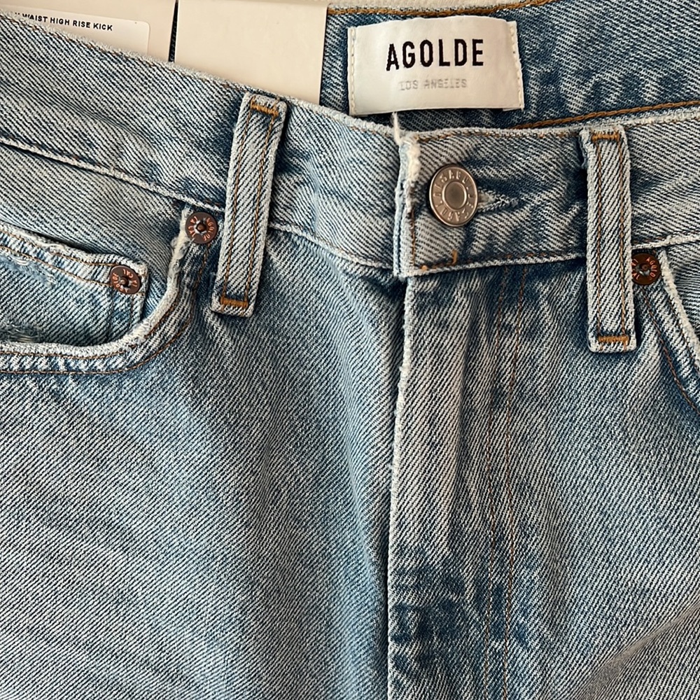 Agolde Pinch Waist High Rise Kick, Riptide - Picture 5 of 9